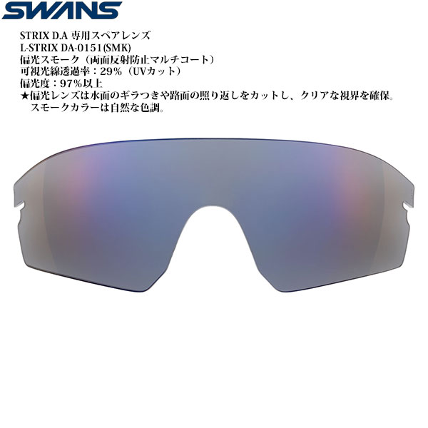 送料無料STRIX D.Aシリーズ専用スペアレンズ 偏光スモーク（両面マルチ） L-STX DA-0151