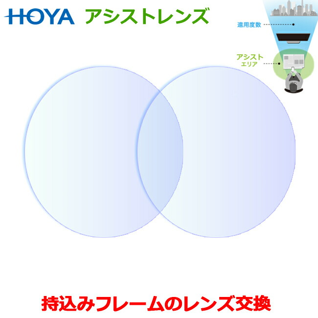 【お持ちのフレームへ枠入れします】アシストレンズシリーズ（２枚１組）（金額修正がある場合にはご注文後に行います） 近方サポート サポートレンズ レンズ交換 HOYA製 レンズ 〇