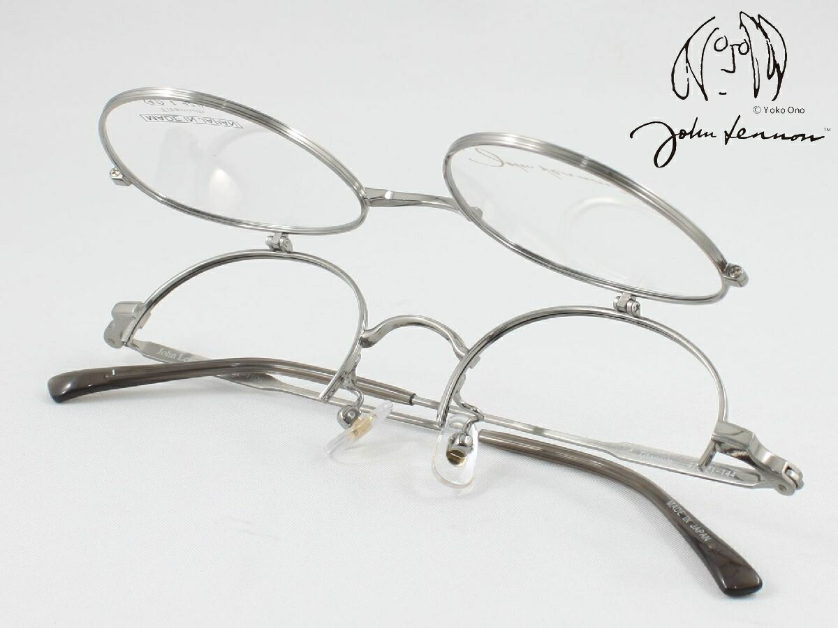 【踊躍上がり式】John Lennon レノン 日本製眼鏡ひな形 JL-1106-1 度付き添い人相応う 近眼 老眼 老眼鏡 遠近両用 単式働く人 裸眼 マイコン スマホ つり銭 魚釣り フリップ繰り上げる 豆の町 丸眼鏡 複式働く人 たわい無い チタン 今めかしい メンズ レディース 鯖江