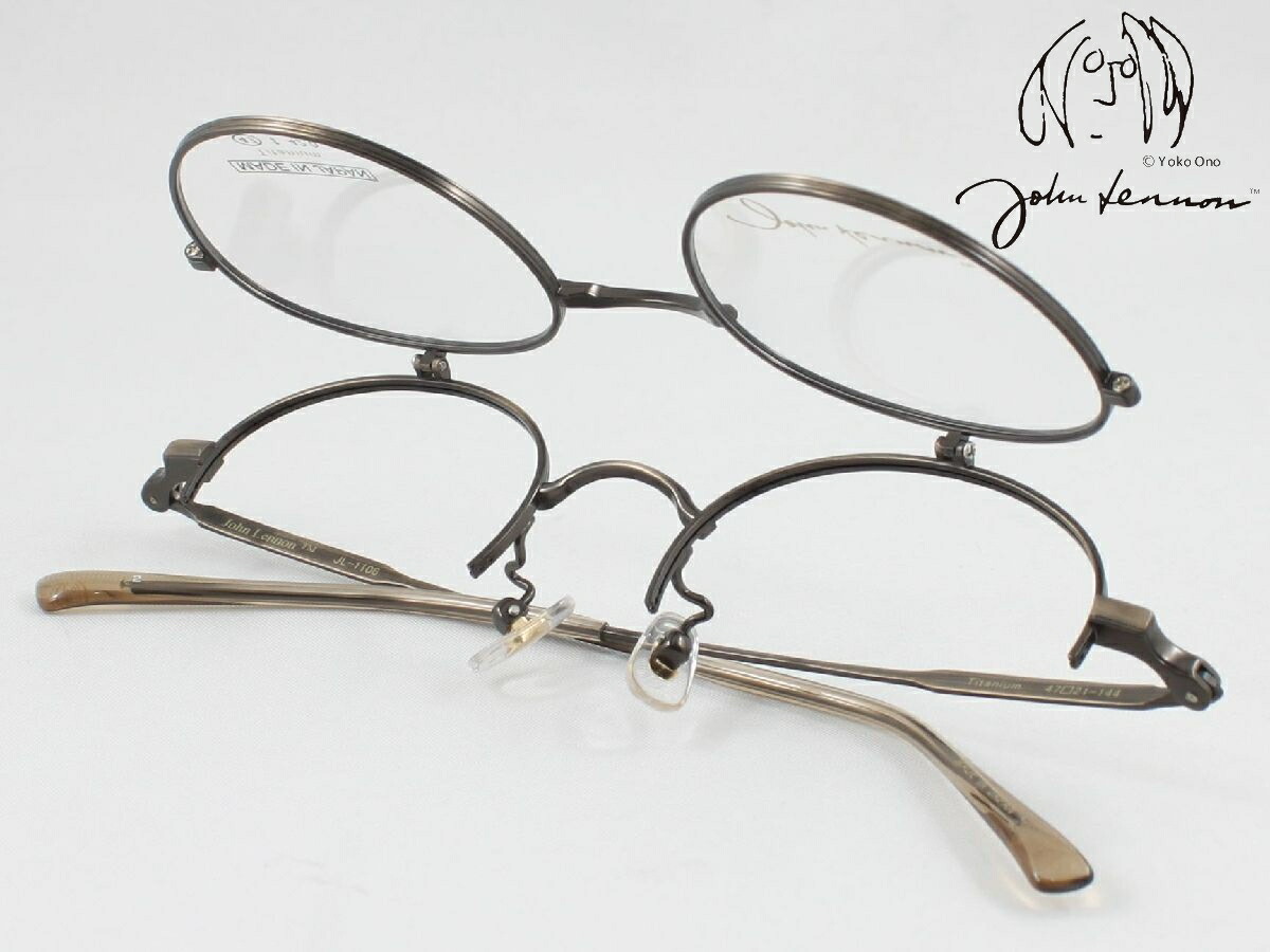 【踊躍上がり式】John Lennon レノン 日本製眼鏡ひな形 JL-1106-2 度付き添い人相応う 近眼 老眼 老眼鏡 遠近両用 単式働く人 裸眼 マイコン スマホ つり銭 魚釣り フリップ繰り上げる 豆の町 丸眼鏡 複式働く人 たわい無い チタン 今めかしい メンズ レディース 鯖江