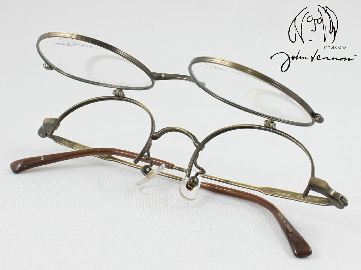 【踊躍上がり式】John Lennon レノン 日本製眼鏡ひな形 JL-1106-3 度付き添い人相応う 近眼 老眼 老眼鏡 遠近両用 単式働く人 裸眼 マイコン スマホ つり銭 魚釣り フリップ繰り上げる 豆の町 丸眼鏡 複式働く人 たわい無い チタン 今めかしい メンズ レディース 鯖江