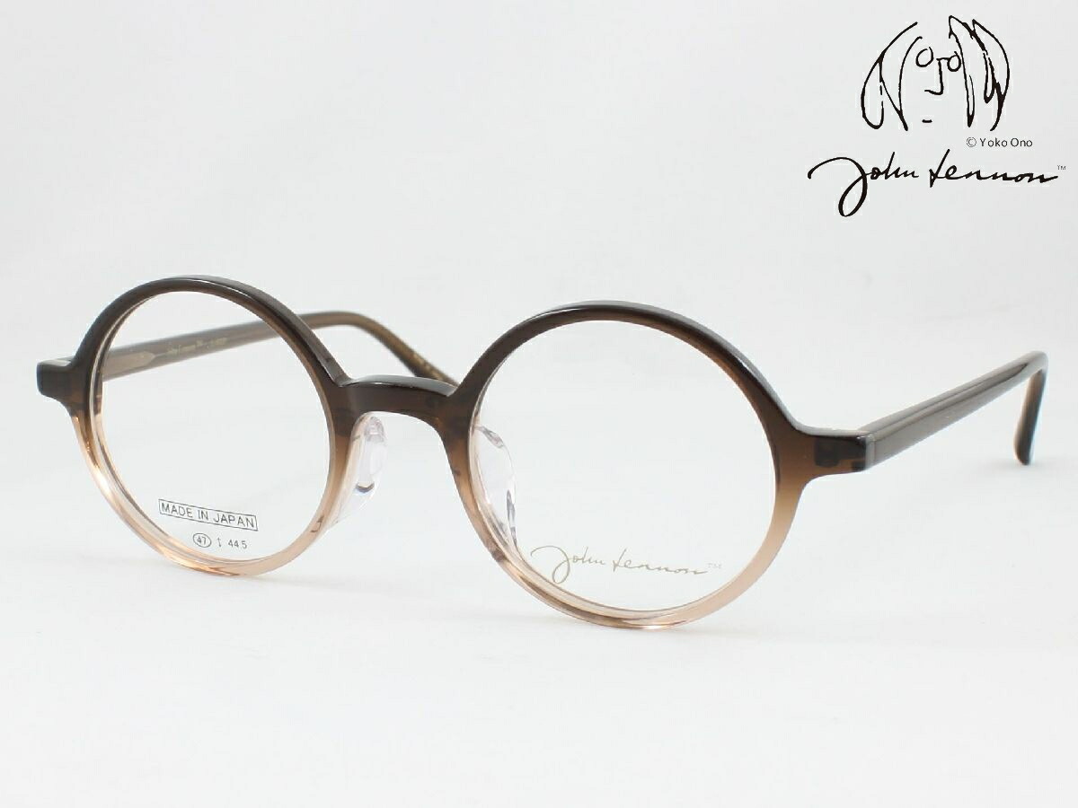 John Lennon ジョンレノン JL-6020-3 日本製メガネフレーム 度付き対応 近視 遠視 老眼鏡 遠近両用 ラウンド 丸メガネ セルフレーム ジョン レノン Made in Japan 国産 クラシカル クラシック おしゃれ メンズ レディース レディス 鯖江のメガネ