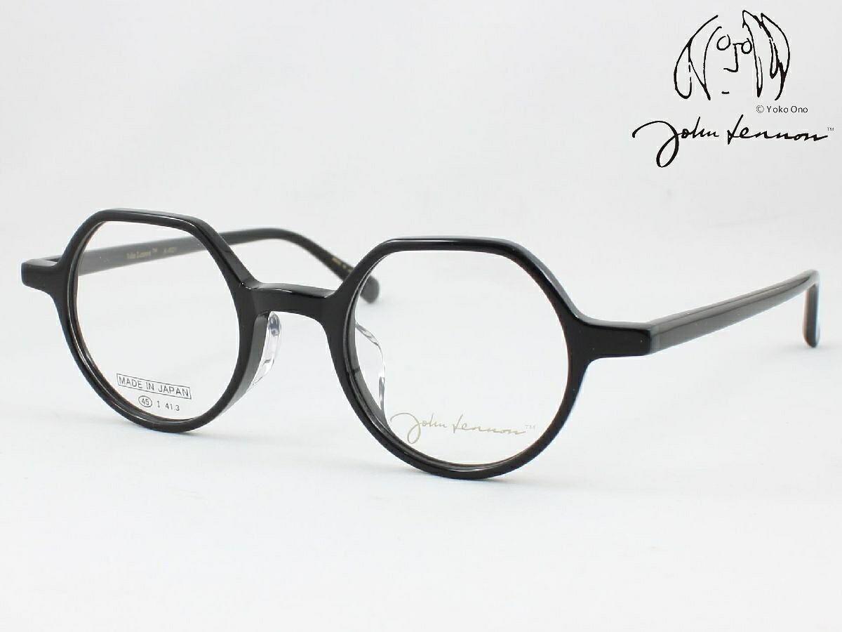 John Lennon ジョンレノン JL-6021-1 日本製メガネフレーム 度付き対応 近視 遠視 老眼鏡 遠近両用 クラウンパント ラウンド 丸メガネ セルフレーム ジョン レノン Made in Japan 国産 クラシカル クラシック おしゃれ メンズ レディース レディス 鯖江のメガネ