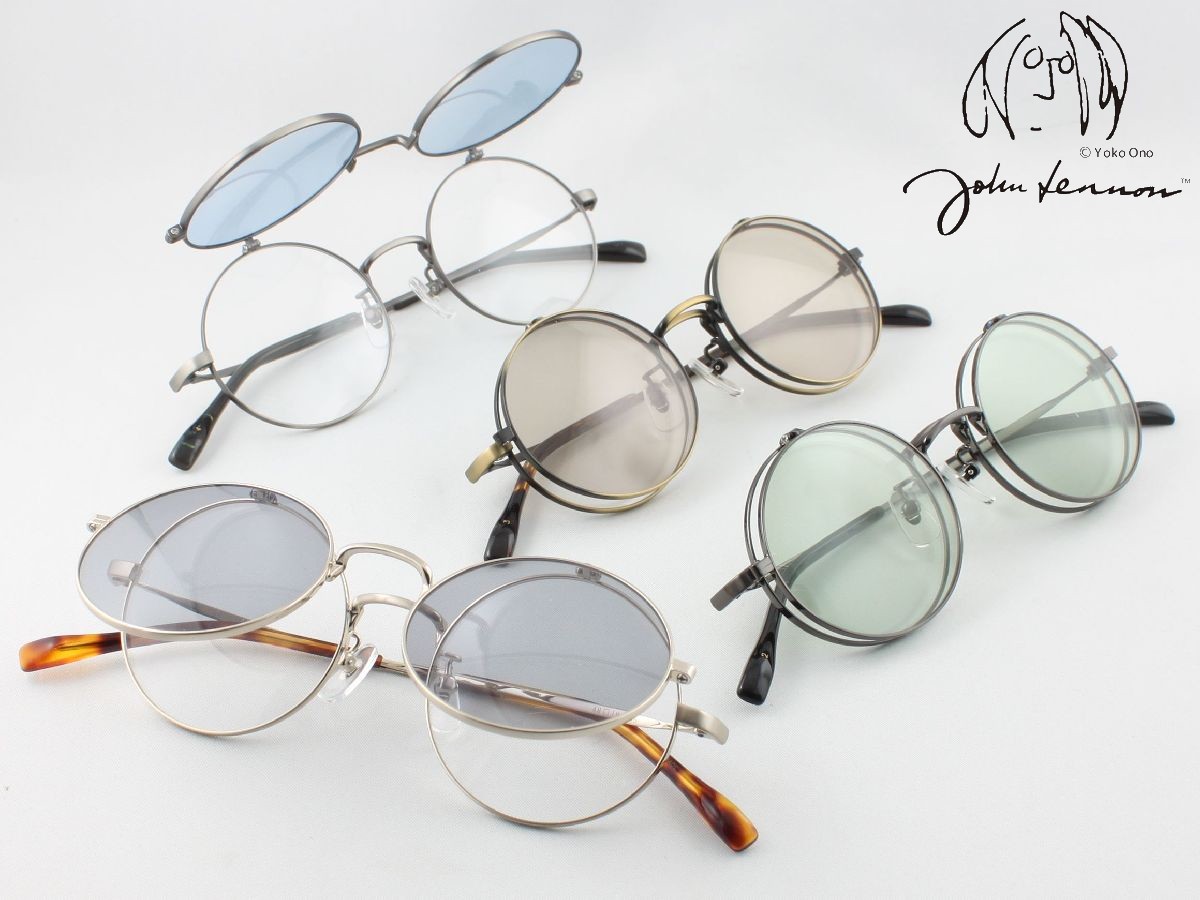John Lennon ジョンレノン はねあげ式サングラス 全4色 JL-534 度付き対応 近視 遠視 老眼鏡 遠近両用 メンズ レディース  丸メガネ ラウンド ライトカラー 複式 想像を超えての
