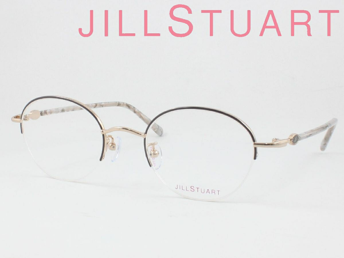 JILL STUART 内鰓スチュアート 薄型非球面水晶体仕掛ける 05-0004-3 眼鏡ひな形 度付き添い人相応う 近眼 老眼 老眼鏡 遠近両用 可愛らしい くすみ色つや 今めかしい 古典的 丸眼鏡 ラウンド 二分の一リム ナイロール レディース レディス 軽さ 向こう見ず