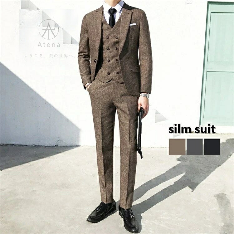 スリー天下太平 メンズ背広 3天下太平背広 ブラックタイ 細身 成人男性服 フォーマル 御芽出度 二次会 執務室 商行為背広 儀式用 心地よい 今めかしい 通い就活面接 お呼ばれ 寄りあい 気が大きい大きさ 上衣＋より良い