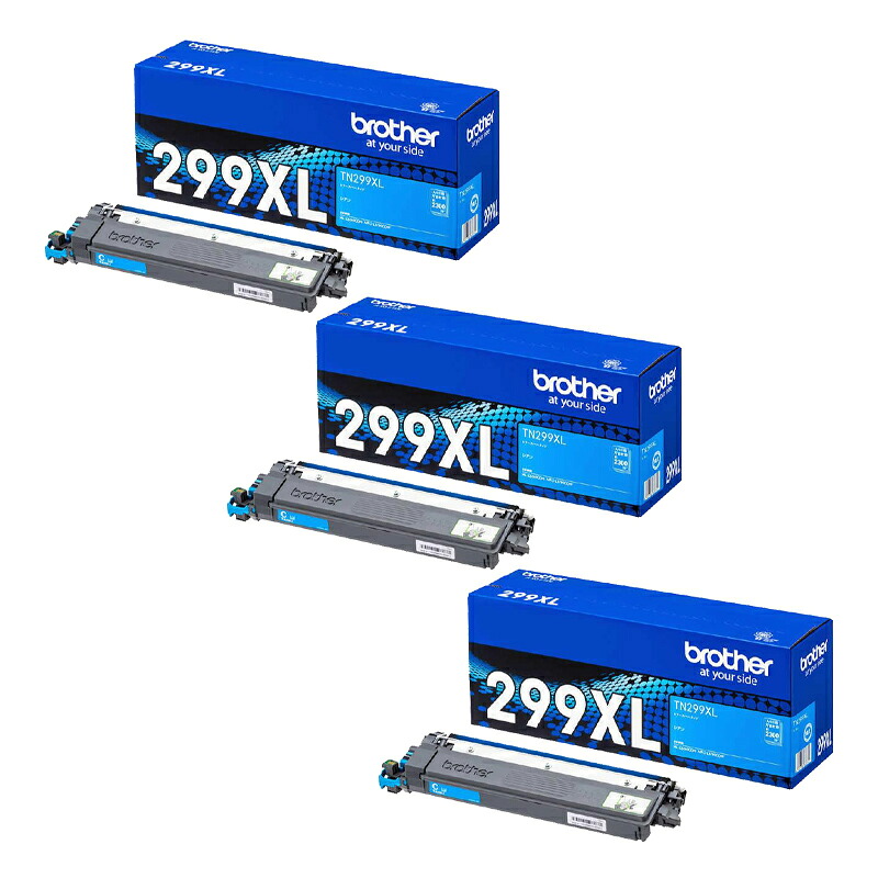 【純正品3本セット】ブラザー TN-299XLC 大容量(2,300ページ) トナーカートリッジ シアン 84GT920C147 28,755円
