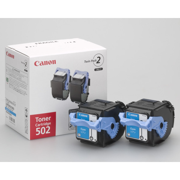 【純正品】 キャノン トナーカートリッジ502 2P シアン CANON CRG-502CYN2P