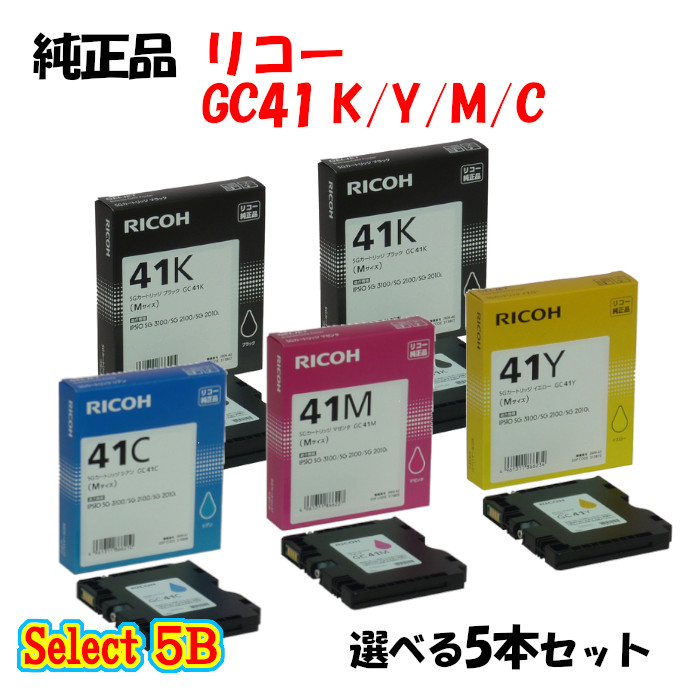 尖んがり10倍！【完全無欠品】 リコー GC41 SG薬莢 5本仕掛ける (黒いこと 2本と選べる色つや 3本)