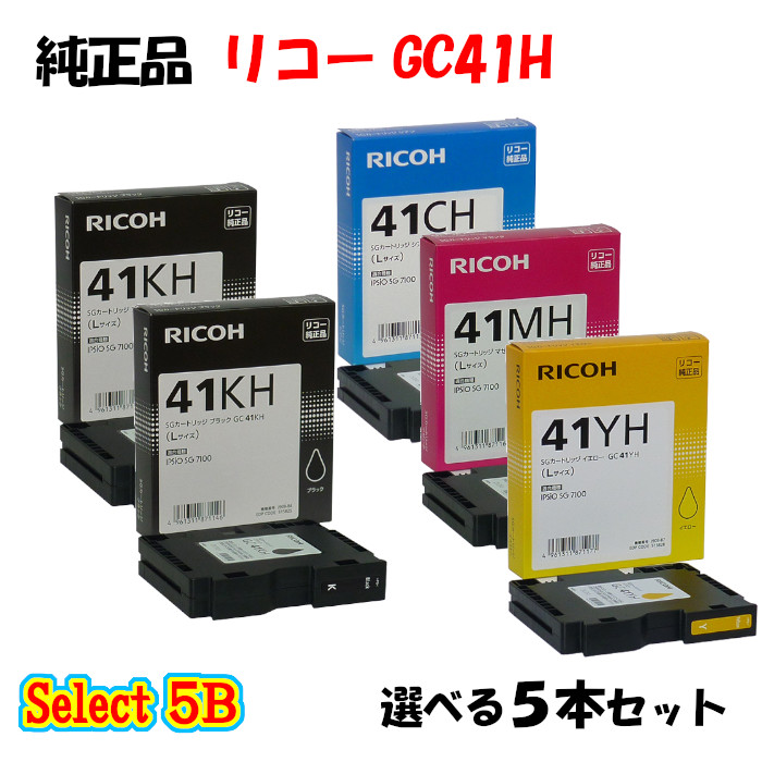 【完全無欠品 5個仕掛ける】 リコー GC41H SG薬莢 5本仕掛ける (黒いこと 2本と選べる色つや 3本)