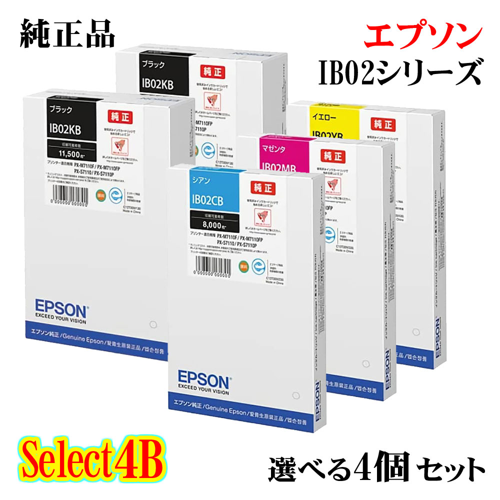 【文句無し品 4個仕掛ける】EPSONエプソン 選り分ける4B大電気容量インキ薬莢 IB02B 4個仕掛ける黒いこと 2個と選べる色合い 2個 インクカートリッジ-PCサプライ・消耗品