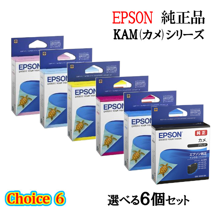 EPSON純正インク　カメ増量2個セット エプソン 【2セット】エプソン インクカートリッジ カメ 6色