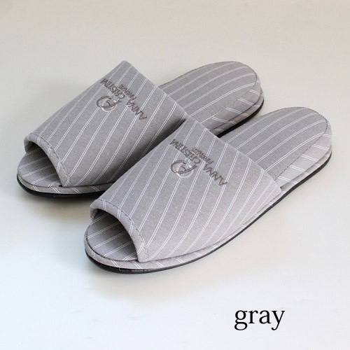 楽天市場 スリッパ5足セット つま先開き ストライプ ブランド刺しゅうスリッパanna Cristina5足セット 送料無料 メイリィ インテリア スリッパ