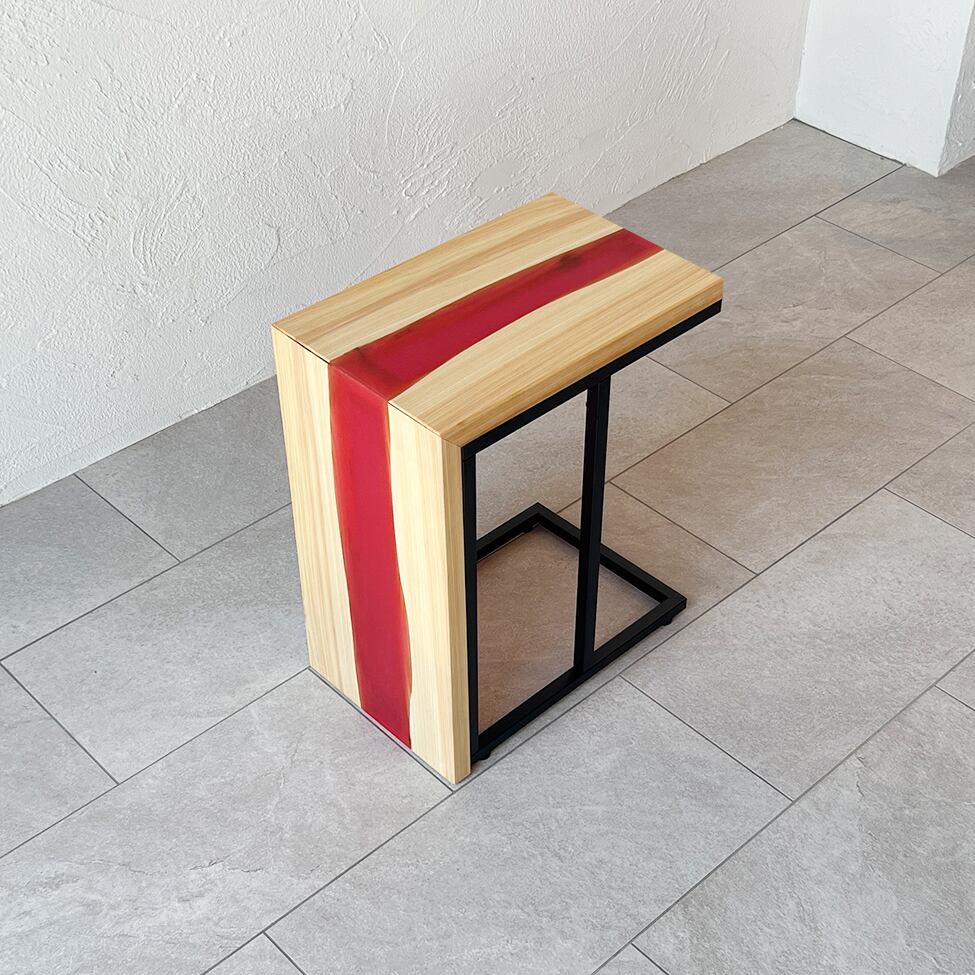 楽天市場】銘木屋 レジン テーブル サイドテーブル 丸テーブル