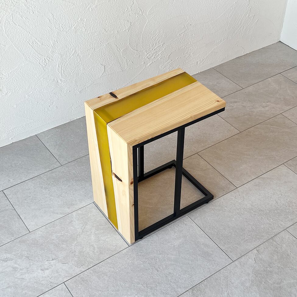 楽天市場】レジンテーブル サークル スカイブルー レジン 木 ウッド調