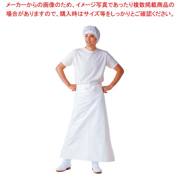 【まとめ買い10個セット品】 マイティクロス エプロン 腰下 E-1002-0 ホワイト L