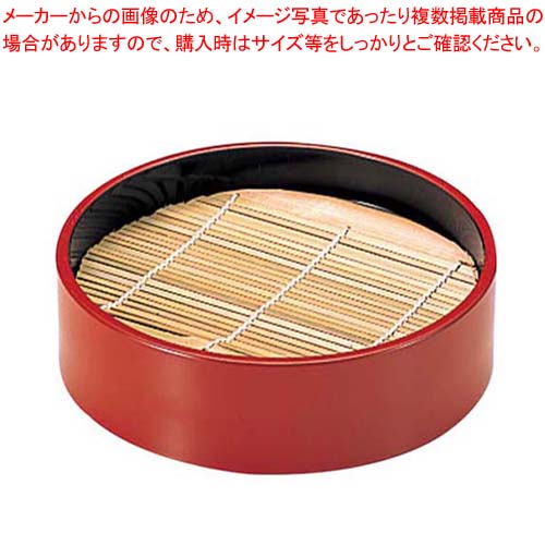 【まとめ買い10個セット品】 丸 そばセイロ(竹ス付)底面付 16cm 朱内黒 6-787-7.8 10,507円