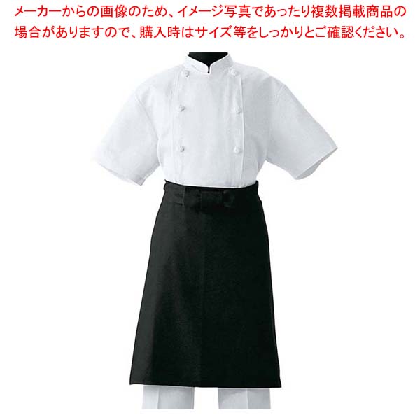 【まとめ買い10個セット品】 調理前掛 JT4551-9 ブラック M