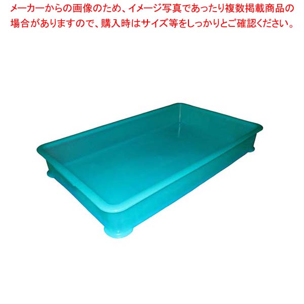 【まとめ買い10個セット品】 EBM PP半透明カラー番重 B型 特大 グリーン(サンコー製)