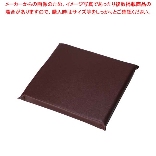 【まとめ買い10個セット品】 レザー 座布団 無地 AAU0003 小 茶