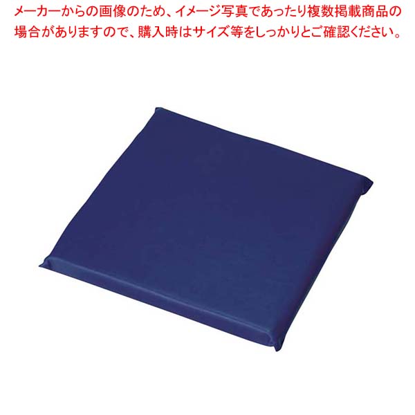【まとめ買い10個セット品】 レザー 座布団 無地 AAU0003 小 紺