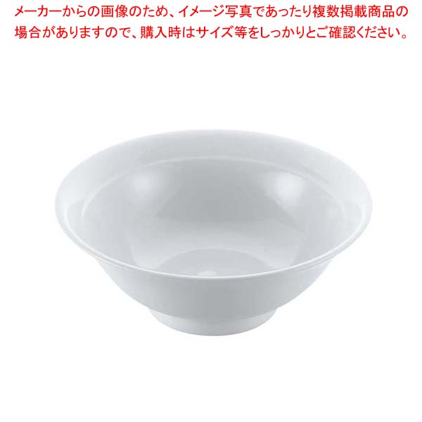 【まとめ買い10個セット品】 磁器 中華食器 白リム 高台丼 7寸