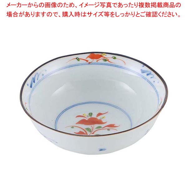 【まとめ買い10個セット品】 和食器コレクション 赤絵花 丸鉢 4寸