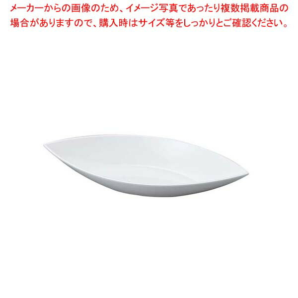 【まとめ買い10個セット品】 ニューホワイト 舟形鉢 36cm