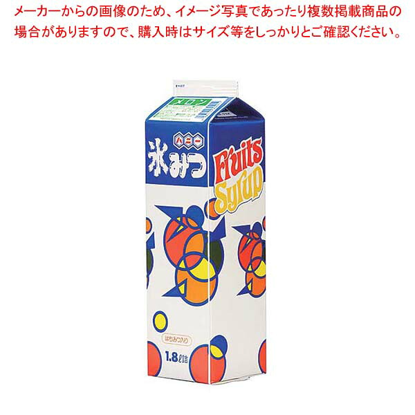 【まとめ買い10個セット品】 氷みつ フルーツシロップ(はちみつ入り)メロン 1.8L