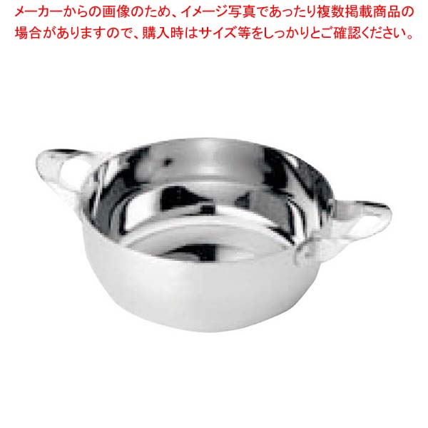 【まとめ買い10個セット品】MA 18-0 共柄 デンジ 両手鍋(目盛付)16cm【 両手鍋 IH IH対応 】｜厨房卸問屋 名調