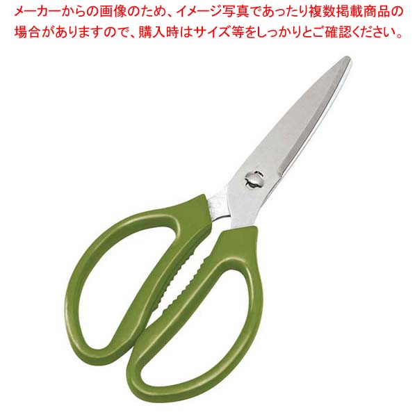【まとめ買い10個セット品】EBM ステンレス セレクトキッチンバサミ グリーン