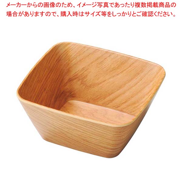 【まとめ買い10個セット品】メラミン 耐熱 レクタングルボール ナチュラルウッド S 1202607