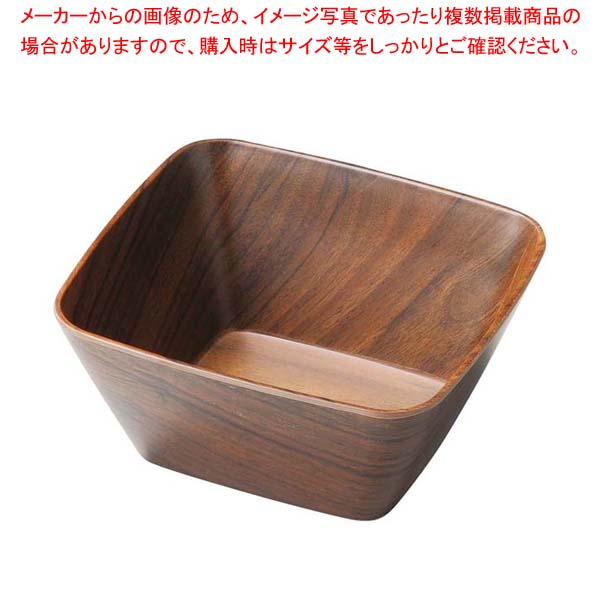 【まとめ買い10個セット品】メラミン 耐熱 レクタングルボール ダークウッド S 1202611