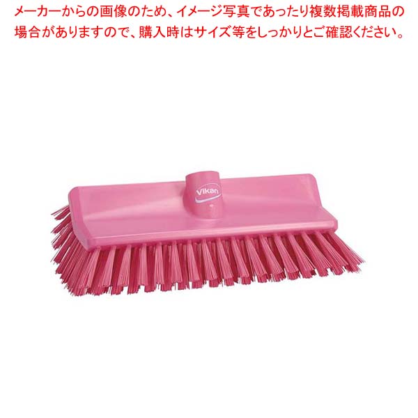 【まとめ買い10個セット品】ヴァイカン アングルデッキブラシ ハードタイプ 70471 ピンク