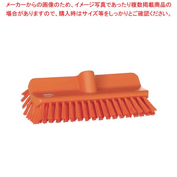 【まとめ買い10個セット品】ヴァイカン アングルデッキブラシ ハードタイプ 70477 オレンジ