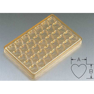 【まとめ買い10個セット品】【 No.14 ハート型 35ヶ取 】【 厨房器具 製菓道具 おしゃれ 飲食店 】 【 バレンタイン 手作り 】｜厨房卸問屋 名調