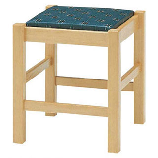 【 椅子 白木［座］紺カスリレザー 9-129-20 】【 厨房器具 製菓道具 おしゃれ 飲食店 】｜厨房卸問屋 名調