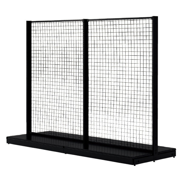 KZ ブラック両面ネットタイプW120×H165cm本体 61-535-32-4 【 システム什器 KS/KZゴンドラ什器 KS/KZ ブラック KS ネットタイプ 両面タイプ ブラック 本体 W120cm 】