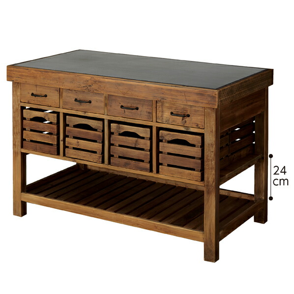 楽天市場】ショーテーブル 平台 天然木製 無垢材 古材 アンティーク調