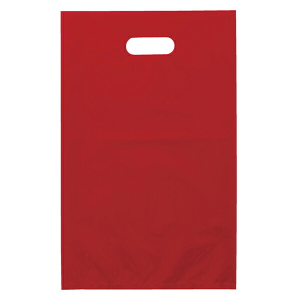 【まとめ買い10個セット品】ポリ袋ソフト型 レッド 25×40cm 100枚 61-782-40-1 【 ラッピング用品 レジ袋・ポリ袋 スクエアバッグ（無地） ポリ袋ソフト型 カラー レッド 】