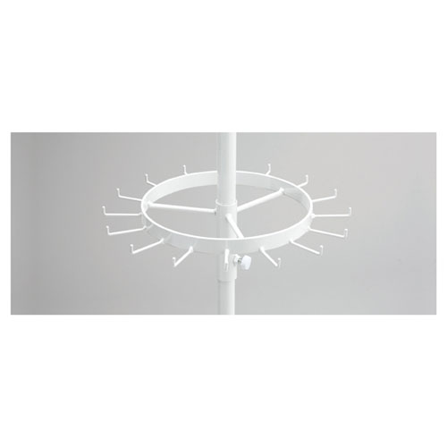 【まとめ買い10個セット品】アクセサリー専用回転什器FBリング ホワイト〔ポール別売〕 61-148-16-1 【演出・ディスプレイ用品 アクセサリー用什器 アクセサリー用回転什器 フラットバーリング】