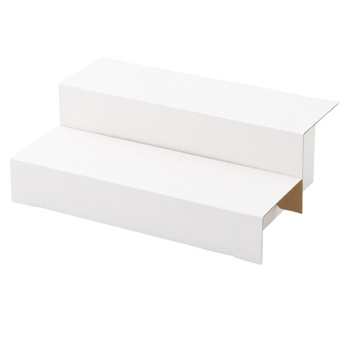 【まとめ買い10個セット品】紙製ひな段 2段 白 3個 61-169-14-1 【演出・ディスプレイ用品 雑貨・小物ディスプレイ ヒナ段タイプ 紙製ヒナ段 ディスプレイ用品 店舗什器 小物 ショーケース 展示用品 業務用】