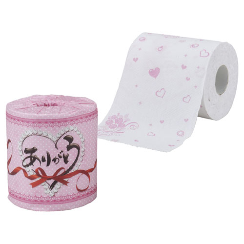 ありがとうトイレットペーパー トイレットペーパー 100個 61-253-19-1 【販促用品 プレミアム・ノベルティ (景品・粗品) 日用品 ありがとうトイレットペーパー】店舗什器 ディスプレー マネキン 装飾品|厨房卸問屋 名調