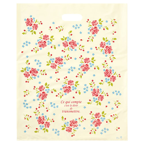 【まとめ買い10個セット品】ローズガーデン ポリバッグ 40×50 50枚 61-267-9-3 【 店舗備品 包装紙 ラッピング 袋 ディスプレー店舗 】|厨房卸問屋 名調