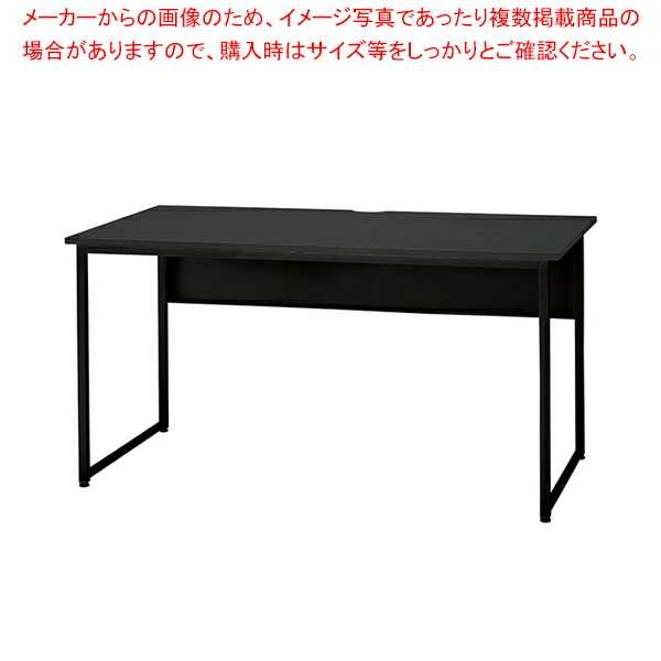 スクエアブラックフレームデスクD70/W140cmブラック 1台 61-801-24-2