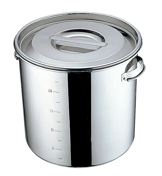 楽天市場】18-8深型角キッチンポット (手付)22.5cm【 キッチンポット