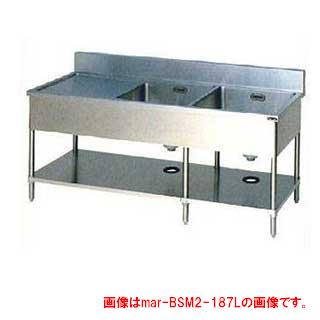 楽天市場】東製作所 アズマ 業務用二槽シンク KP2-750 750×450×800