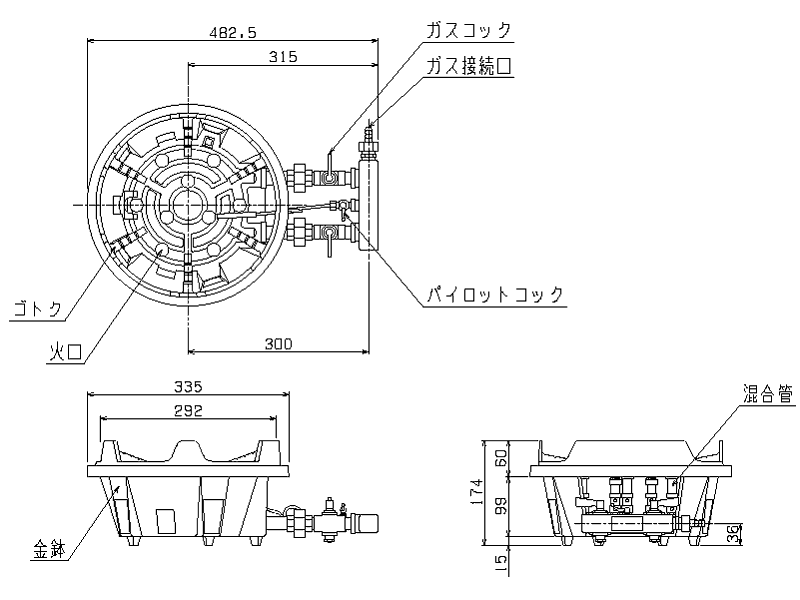【楽天市場】マルゼン ガス式スーパージャンボバーナー 卓上型 MG-9 12A・13A(都市ガス)【 厨房機器 】 【 メーカー直送/後払い