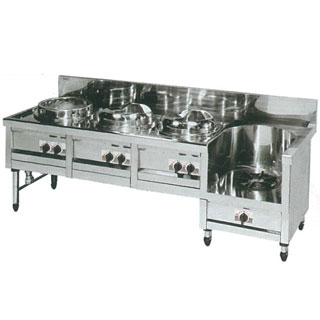 楽天市場】マルゼン ガス式デラックスタイプ中華レンジ 1口レンジ MR