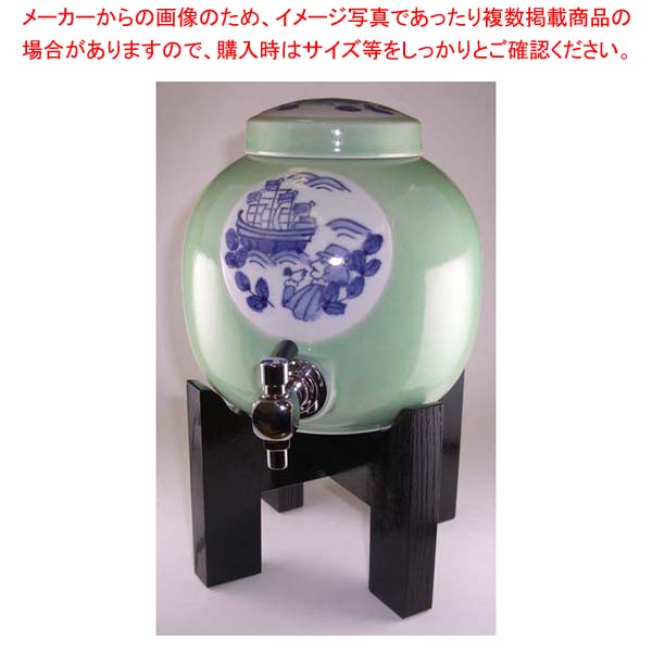 【まとめ買い10個セット品】 焼酎サーバー 黒塗り台セット 長崎物語